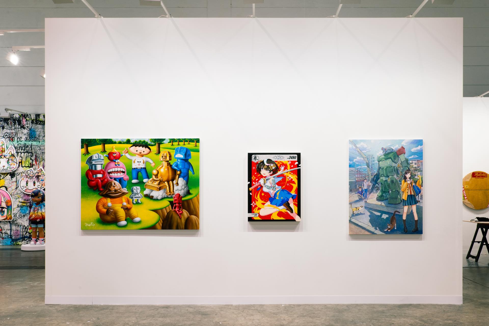 アートバーゼル香港2024の展示風景 ©︎Naoki Saito, Hideyasu Moto, Akitoshi Akamatsu Photo: Michele Galeotto