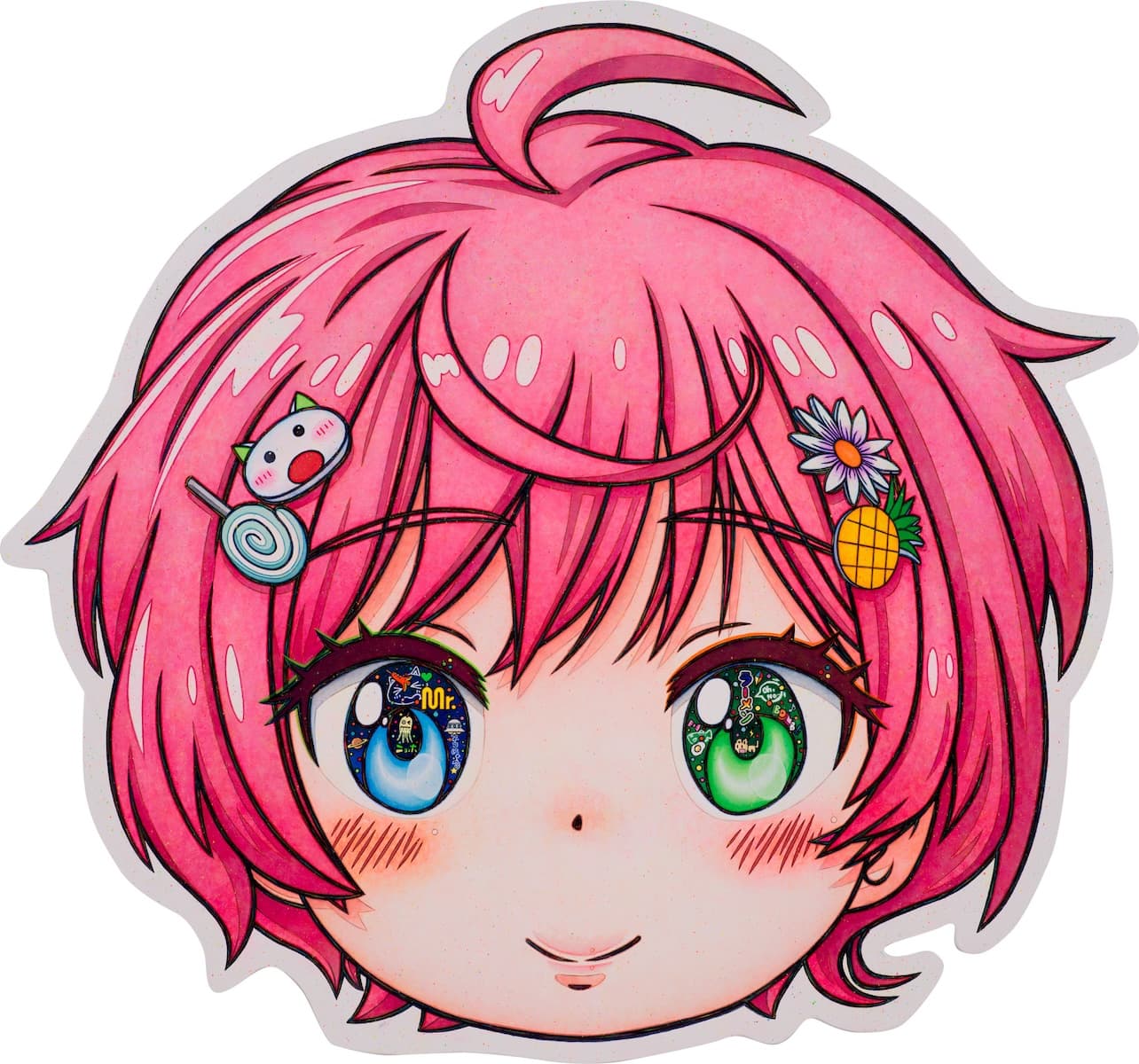 Risao -Candy Smile-, 2026, Acrylic on canvas mounted on wood panel, 890 x 960x 53 mm ©2026 Mr./Kaikai Kiki Co., Ltd. All Rights Reserved.