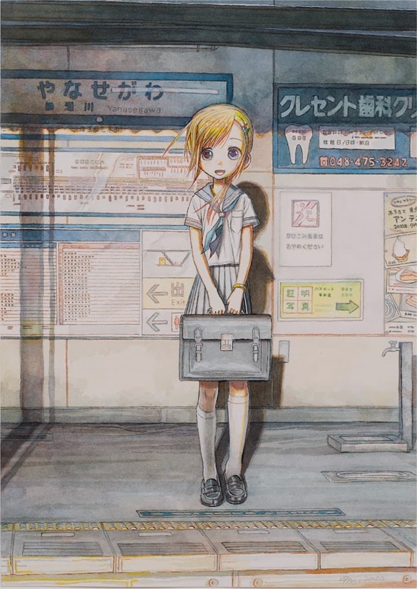 Yanase River, 2010, Watercolor and pencil on paper, 420 x 297 mm ©2010 Mr./Kaikai Kiki Co., Ltd. All Rights Reserved.