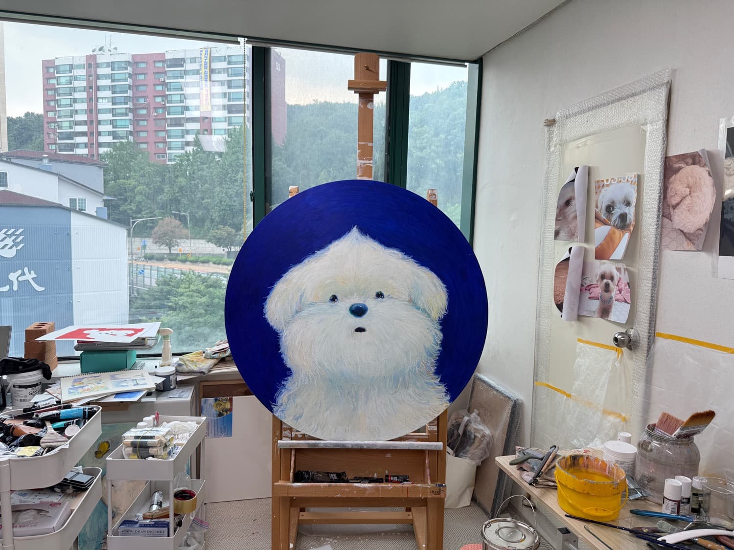 The artist’s studio in Seoul ©YEYE
