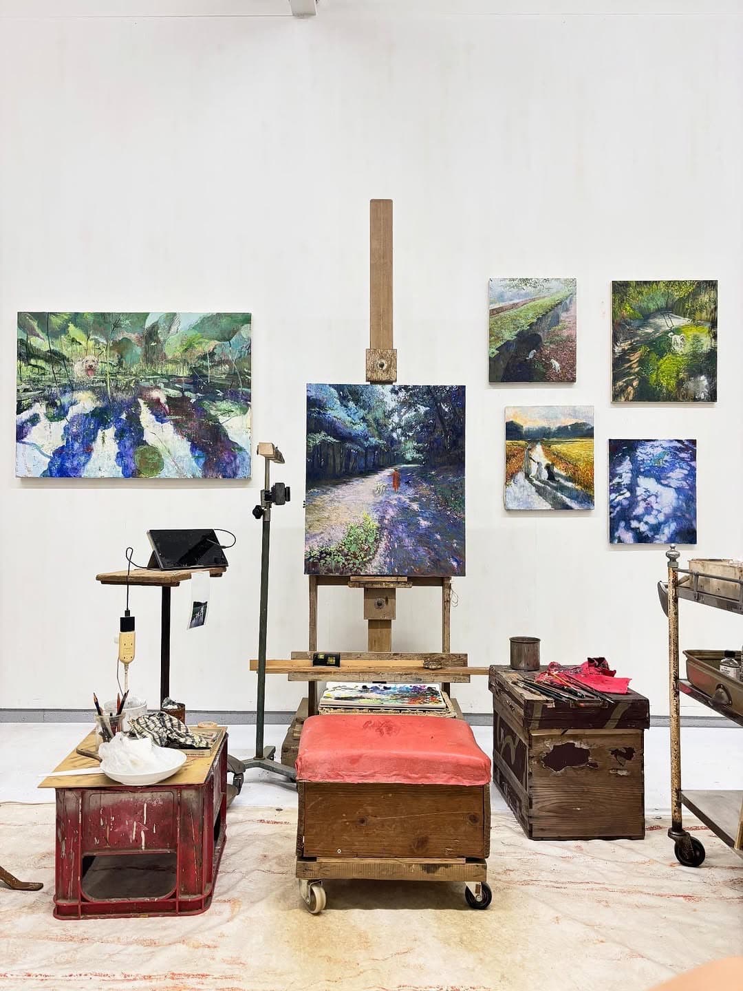 前川秀樹の出展作品制作風景 ©︎2025 Hideki Maekawa
